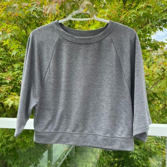 cropped grey raglan shirt - Picture 1 of 3